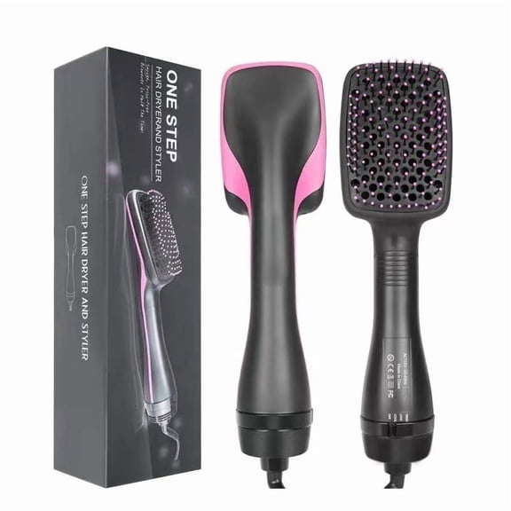 3-in-1 Hot Air Brush & Styler with Negative Ion Tech, Frizz Control, Rapid Wet/Dry Use, Anti-Scald - Comb/Straighter/Dryer in One
