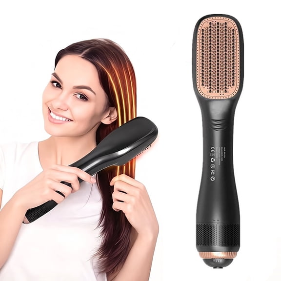 3 in 1 Hot Air Comb Dryer, Hair Straightener Wet Dry Styling Tool, Daily Essential Practical Functional Versatile for Home, Bathroom, Bedroom, Office