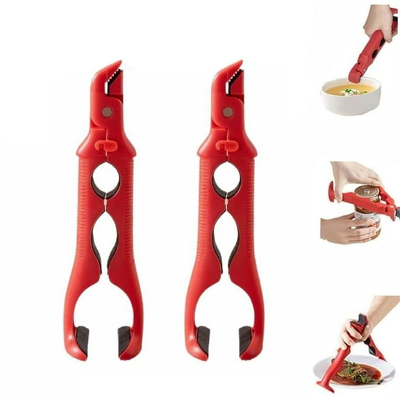 3-in-1 Hot Plate Gripper, 2025 NEW Multi-Angle Anti-Scald Bowl Holder Clip & Hot Plate Grabber Tool with Lock for Hot Bowl Cozy Holder, Hot Plate Gripper Tongs(2PCS)