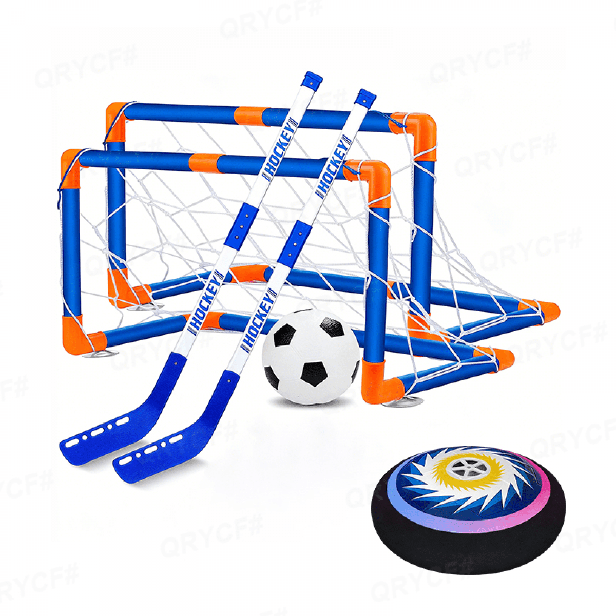 3 in 1 Hover Soccer Ball Hockey Football Toys Set for Kids, Outdoor Sports Games for Boys Girls Ages 3 4 5 6 7 8-12 Christmas Birthday Gifts