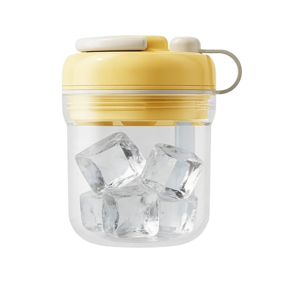 3-in-1 Ice Maker, Storage & Serving Tumbler, One-Press Ice Release with Airtight Seal, Portable Multi-Function Ice Container for Home, Office & Outdoor Drinks