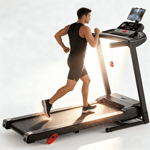 3-in-1 Incline Treadmill for Home, Portable Foldable Walking Pad with Handle Bar, 3.0HP Quiet Brushless Motor, LED Display, 300 LBS Capacity