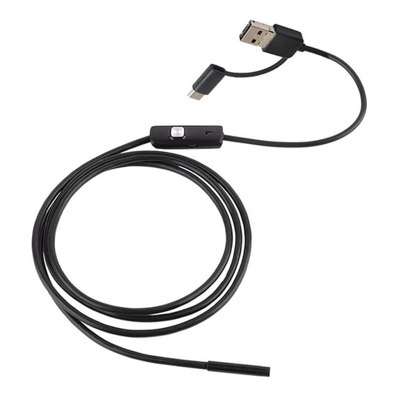 3-in-1 Industrial Endoscope Borescope Inspection Camera Built-in 6 LEDs IP67 Waterproof Endoscope Replacement For Smartphones/PC