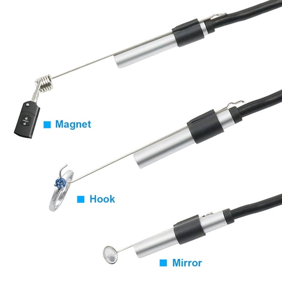 3-in-1 Industrial Endoscope Inspection Camera, 5.5mm Lens, 720P HD, 65.6ft / 20m Cable, Waterproof IP67, for Android, MacBook, PC