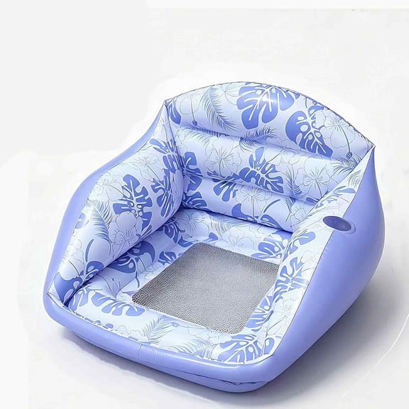 3-in-1 Inflatable Pool Lounge Chair, U-Shaped Water Inflatable Pool Float Chair, Inflatable Pool Float for Adults, Bottom Mesh Cutout, Comfortable Pool Chairs for in Pool Beach