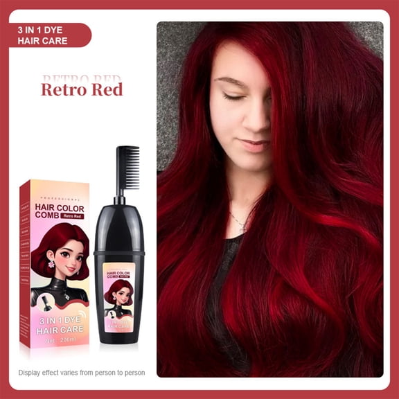 3-in-1 Integrated Hair Coloring Comb, Ammonia Free Dye Applicator, Nourishing Scalp Friendly Tool, Easy DIY Coloring Accessory with Natural Extracts for Home Hair Dyeing and Beauty Styling