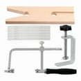 thumbnail image 1 of Jeweler Saw Kit Includes V-Slot Bench Pin Clamp, Adjustable Saw Frame and Piercing Handle Saw Blade Jewelry Tools, 1 of 5