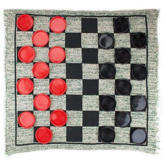 3 in 1 Jumbo Checker Rug Game