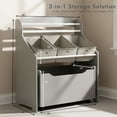 thumbnail image 1 of 3-in-1 Kids Bookshelf and Toy Storage Organizer, Grey, 1 of 6