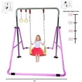 thumbnail image 1 of 3-in-1 Kids Jungle Gym: Monkey Bars, Swing, Trapeze Rings - Gymnastics Playground Fun, 1 of 8