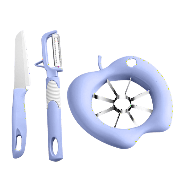 3-in-1 Kitchen Fruit Tool Set – Apple Slicer, Peeler & Knife for Fast Fruit Prep (Stainless Steel Blades)