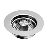 3-in-1 Kitchen Sink Drain Strainer & Stopper with Basket, Stainless Steel Drain Plug Cover Catcher for Food Waste - Sink Accessories for Home or Kitchen Sink Shroom Fit US Standard 3-1/2'' Drain Hole
