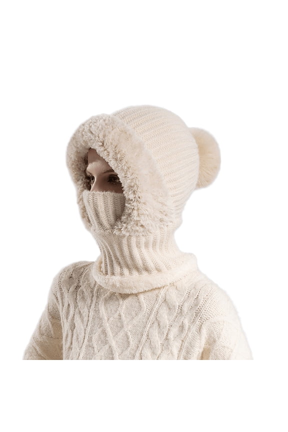3-in-1 Knitted Hat for Women, Scarf and Mask Set, Fall and Winter Warm Knit Ski Accessories, Cozy and Stylish Outdoor Cold Weather Gear