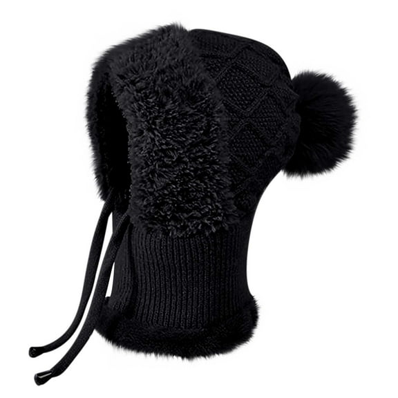 3-in-1 Knitted Hat for Women with Integrated Scarf and Mask, a Warm Fall and Winter Set for Skiing, Outdoor Activities, and Cold Weather Comfort