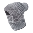 thumbnail image 1 of 3-in-1 Knitted Winter Hat Set for Women - Lined Beanie with Attached Scarf and Face Mask, Windproof Cold Weather Ski Snow Cap, 1 of 2