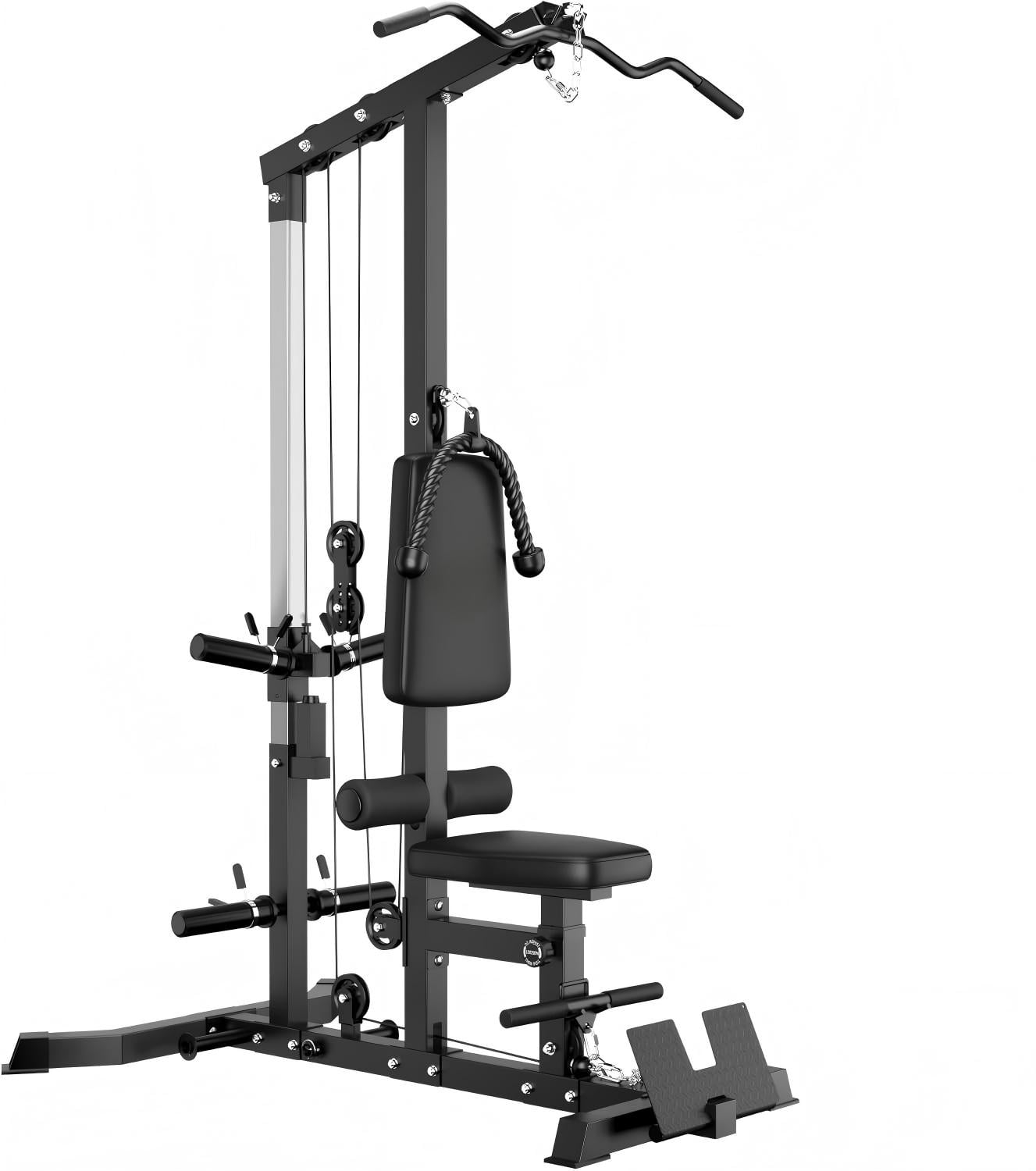 3 in 1 LAT Pulldown Machine, LAT Row Cable Machine with AB Crunch, LAT Tower with Cable Row Attachments, Pulley Stations for Home Gym