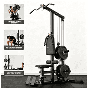 3 in 1 LAT Pulldown Machine, LAT Row Cable Machine with AB Crunch, LAT Tower with Cable Row Attachments, Pulley Stations for Home Gym