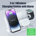 thumbnail image 1 of 3 in 1 LED Alarm Clock Wireless Charger Stand Fast Charging Dock Station for Apple Watch For airpods Pro for iPhone 14 13 12 Pro Max, 1 of 6
