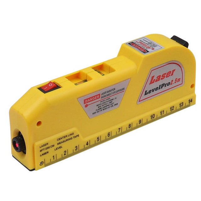 3in1 Laser Measure & Torpedo Level Builtin tape measure /90°/180