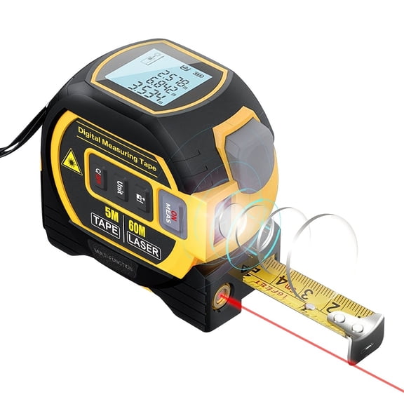 3-in-1 Laser Rangefinder, Indoor Laser Measuring Instrument, High-definition Intelligent Digital Display, Laser Rangefinder, Portable Meter/inch/foot Unit Switch, Measures Distance/area/volume.