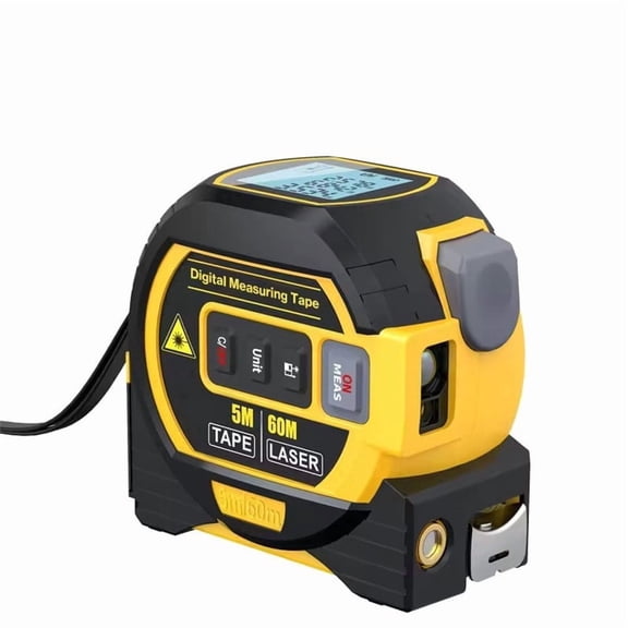 3-in-1 Laser Tape Measure, 131FT/40M Digital Laser Distance Meter With Large LCD Display, Multi-Units In/ft/m Handheld Measuring Tool With Calculation Function For DIY Construction & Household,60M