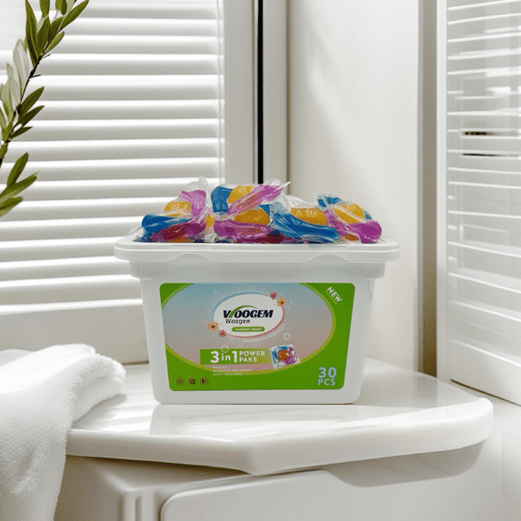 3-in-1 Laundry Detergent Packs, Infinite Bloom Scent, 8X Powerful Stain Remover, A Great Helper for Replacing Laundry Detergent, Liquid Detergent, and Fabric Softeners 30 Count