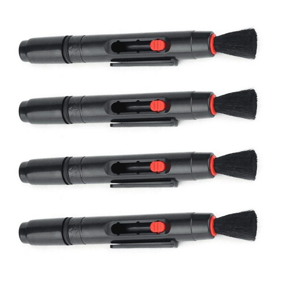 3-in-1 Lens Cleaning Pen for Cameras for Optics and Binoculars, Retractable and Portable Spare Pen, 4Pcs