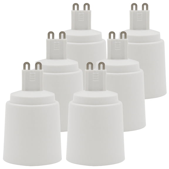 6 Pack G9 to E26/E27 Adapter, G9 Plug-in Base to E26/27 Edition Screw Base Socket Converter