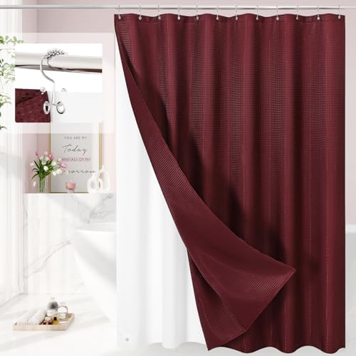 Burgundy Shower Curtain Setsnull