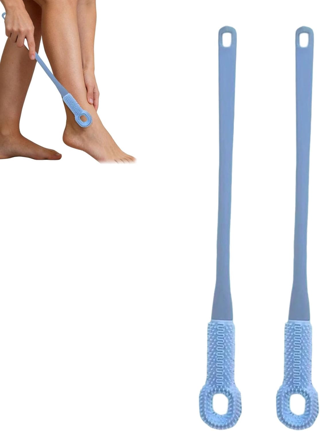 3-in-1 Long Handle Toe Cleaning Brush, Deep Cleaning Shower Scrubber ...