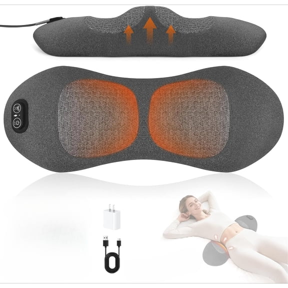 3 in 1 Lower Back Massager - Electric Lumbar with Heat, Vibration, Traction,Lumbar Support Pillow for Lower Back Pain Relief,Deep Tissue Relaxation