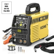 Hizone 3 in 1 MIG Welder 110V Flux Core MIG/Lift TIG/Stick Gasless Welding Machine with Welding Wire