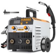 135A 3-in-1 Multi-Process MIG Welder Flux Core / Gasless MIG/Lift TIG/Stick Welding Machine   Synergic Control, Portable 110V IGBT DC Inverter