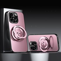 3-in-1 [Magnetic KickStand Ring Holder] for iPhone 13 Pro Max, Phone Case Compatible with MagSafe, Phone Case with Stand Military Shockproof Anti-fall Protective Magnetic Cover,Pink
