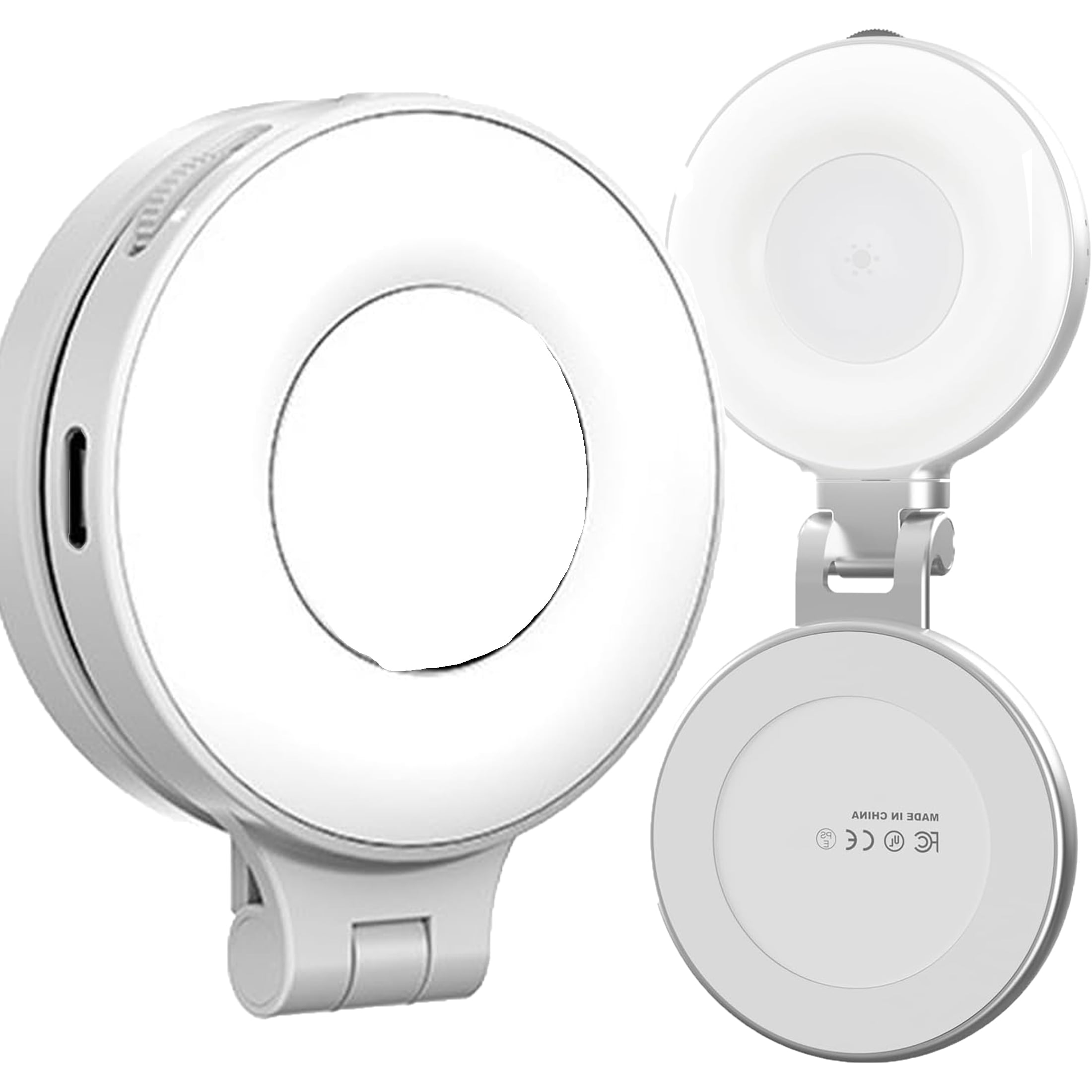 3-in-1 Magnetic Selfie Light - 360° Foldable Ring Light w/Mirror & 3 Modes