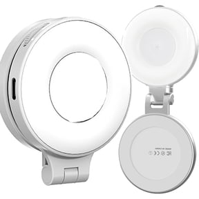 3-in-1 Magnetic Selfie Light - 360° Foldable Ring Light w/Mirror & 3 Modes