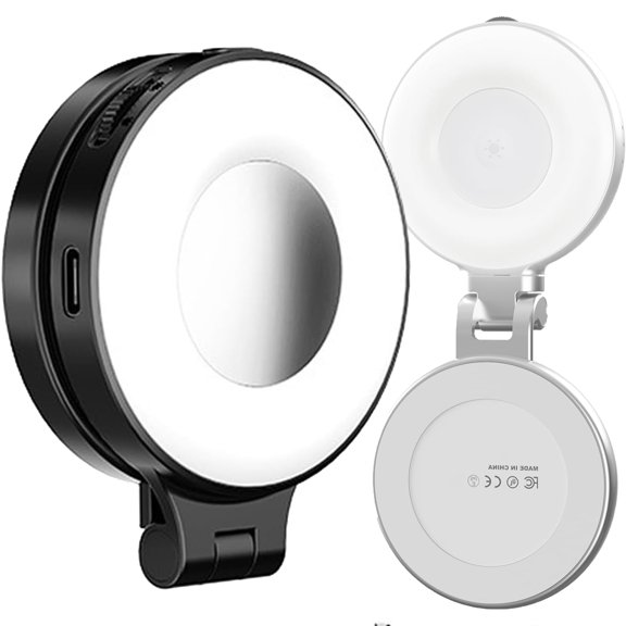 3-in-1 Magnetic Selfie Light - 360° Foldable Ring Light w/Mirror & 3 Modes