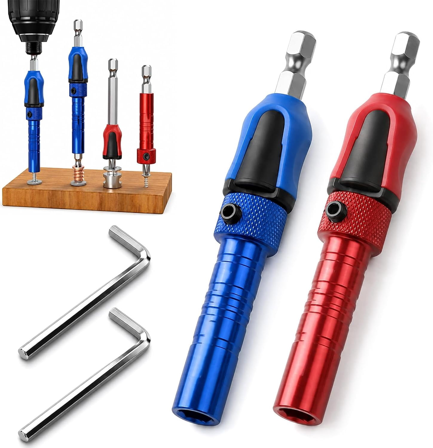 3-in-1 Magnetic Socket Bit Set with Adjustable Collar, Magnetic ...