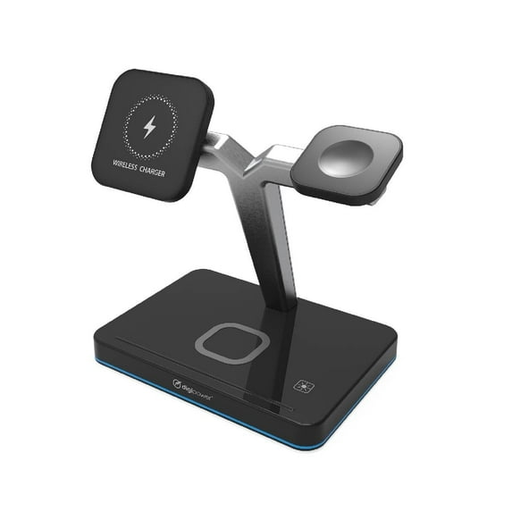 3 in 1 Magnetic Wireless Charger with Smart LED power indicator - 15W of power- For All iPhone 13 and 12 Models
