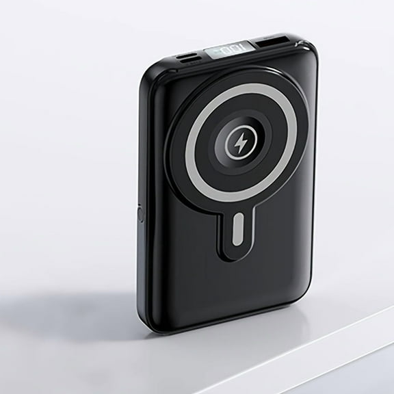 3-in-1 Magnetic Wireless Power Bank 20000mAh with Digital Display & Stand, Portable Charger for Phone Headphone Watch, Travel & Home Use, Airline Approved (Black)