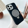 thumbnail image 1 of 3-in-1 Magnetic for iPhone 12 Pro / iPhone 12 6.1" Case with Rotatable Ring Holder Stand, Drop-Proof Shockproof Protective Case, Compatible with Mag-Safe Kickstand Phone Cover, Black, 1 of 8