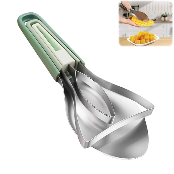 3-in-1 Mango Slicer Peeler, Mango Peeler,Stainless Steel Multifunctional, Mango Splitter with Micro-Serrated Stainless Steel Blade