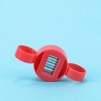 3-in-1 Manual Bean Slicer & Vegetable Shredder – Red Compact Kitchen Gadget with Stainless Steel Blades for Fast Salad & Meal Prep