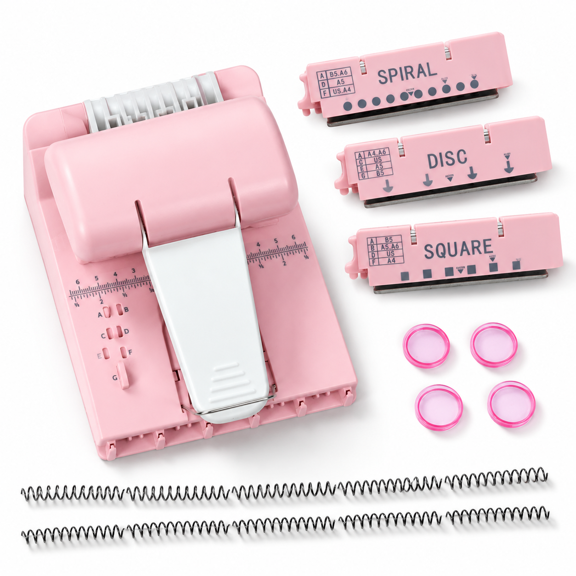 3-in-1 Manual Binding Machine with Punches for A4/A5/Letter Paper DIY Planners Journals