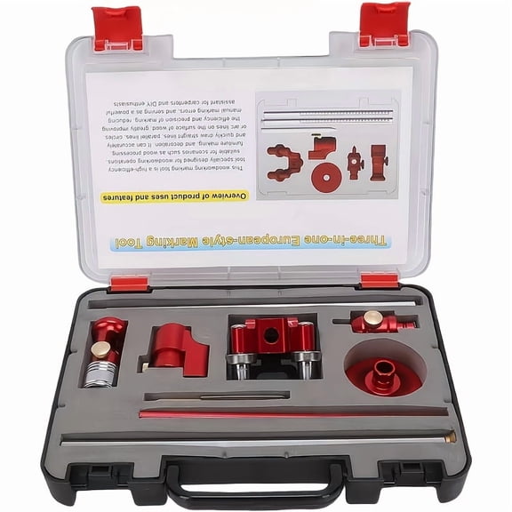 3-in-1 Marking Gauge, Multi-function Metric & Imperial Scriber for Line, Parallel Line, Arc & Height Measuring, Woodworking DIY Hand Tool