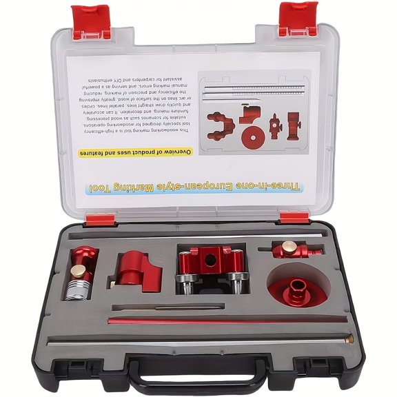 3-in-1 Marking Gauge, Multi-function Metric & Imperial Scriber for Line, Parallel Line, Arc & Height Measuring, Woodworking DIY Hand Tool