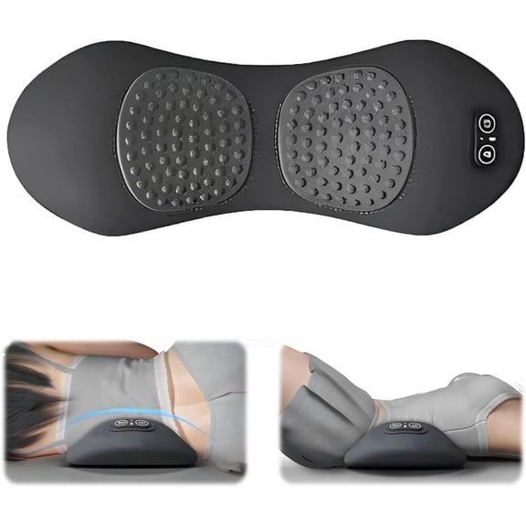 3-in-1 Massager Lumbar Support Pillow , Traction Massager with Heat Memory Foam