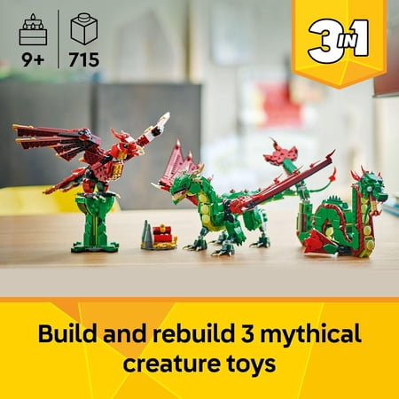 3 in 1 Medieval Toy - 3 Build Options, , Sea Serpent, for Kids Ages 9+