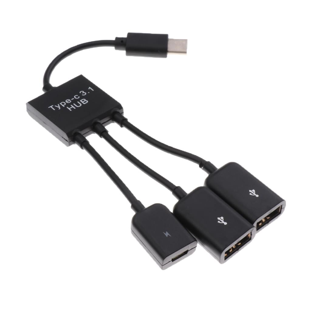 3 in 1 Micro USB Host OTG Cable with USB Power for Smartphones and Tablet