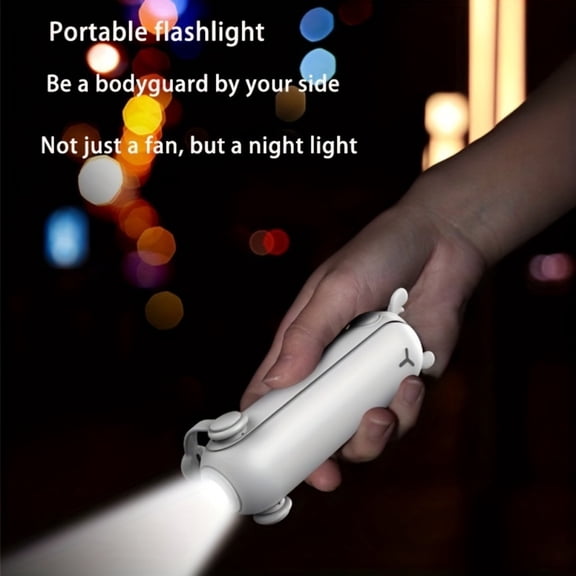 3 in 1 Mini Fan, Portable Folding Handheld Fan USB Charging, Flashlight, Random Color